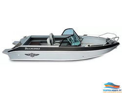 Тент на лодку ВОЛЖАНКА 46 FISH - 2016 (с леерами и кринолинами)