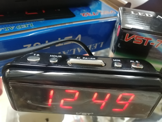 Электронные часы-будильник VST-738-1 часы 220В красн.цифры
