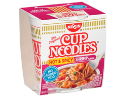 Лапша Cup Noodles Хот Спайси с креветками (Hot & Spicy Shrimps) 64гр  (12)