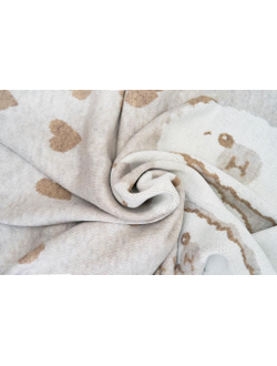 Плед "Лама мама" бежевый