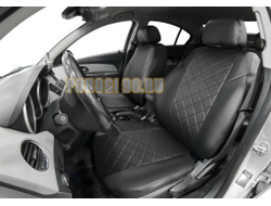 Авточехлы задняя спинка 40/60, рисунок Ромб для Chevrolet Cruze I Sd, Hb, Sw 2009-2015