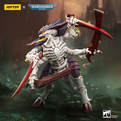 Тиранид-воин (Warhammer 40k) - КОЛЛЕКЦИОННАЯ ФИГУРКА 1/18 Tyranids Hive Fleet Leviathan Tyranid Warrior with Boneswords (JT7004) - JOYTOY