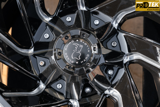 Комплект дисков R16 8,0J ET+0 6*139,7 FBX 203-6 Черный с фрезеровкой (R703)