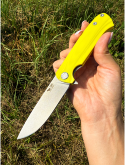 Складной нож ЧИЖ-DOUBLE сталь VG10, рукоять G10 , цвет желтый