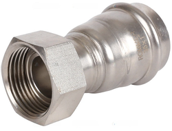 Переходник ROMMER с накидной гайкой ВПр-ВР, 35х1 из нержавеющей стали прессовой