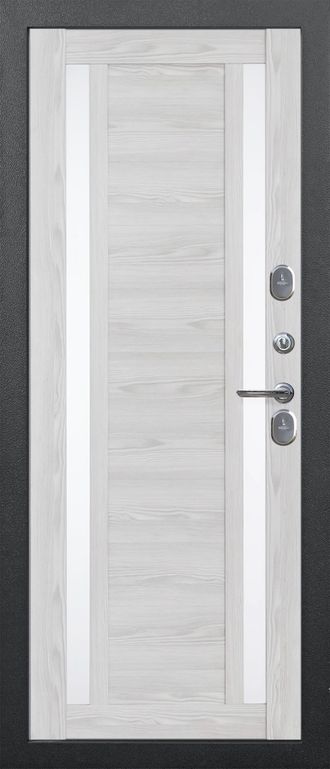 Дверь входная 11 см Изотерма Царга Серебро/Ривьера Айс