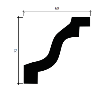 Карниз 1.50.143 - 73*69*2000мм