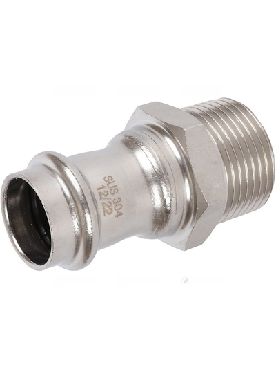 Переходник ROMMER ВПр-НР, 22х1 из нержавеющей стали прессовой