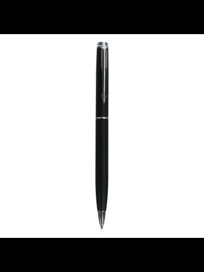 Ручка подарочная шариковая поворотная корпус чёрный матовый, стержень синий 0.7 мм, металлический корпус (под индивидуальную гравировку)