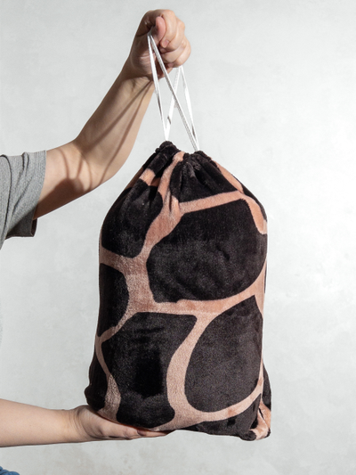 Плед с рукавами "Сафари" из микрофибры (велсофта)