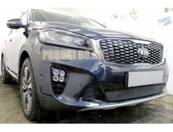 Защита радиатора Kia Sorento Prime 2017- black PREMIUM