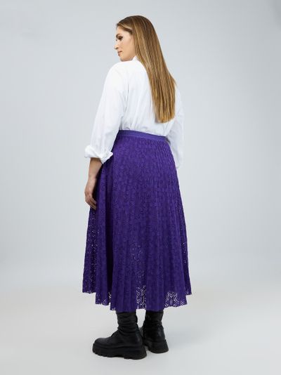 Длинная юбка из гипюра на резинке