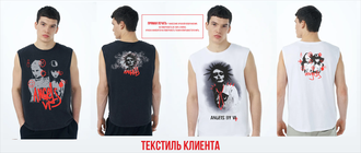 Прямая печать на клиентском текстиле "Angels" 2 майки