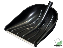 Лопата снеговая "Купец" с алюминиевой планкой, без черенка d-32, 400х390мм