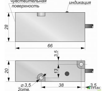 Датчик индуктивный бесконтактный И33-NO-NPN-HT