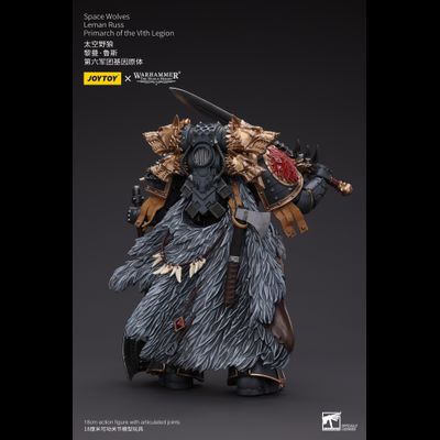 Леман Русс, примарх Космических Волков (Warhammer Horus Heresy) - КОЛЛЕКЦИОННАЯ ФИГУРКА 1/18 Space Wolves Leman Russ Primarch of the VIth Legion (JT6137) - JOYTOY