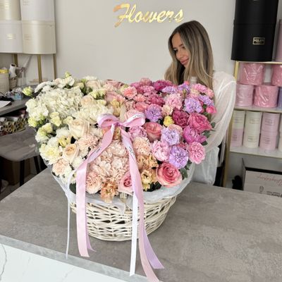 КОРЗИНА МИКС ЦВЕТОВ №35