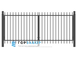 Распашные сварные ворота для забора SZ15-04 заказать на заводе