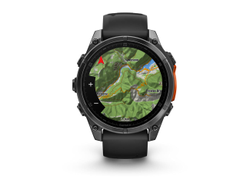 Умные часы Garmin Fenix 8 - 47 мм, AMOLED серый, черный силиконовый ремешок (010-02904-00)