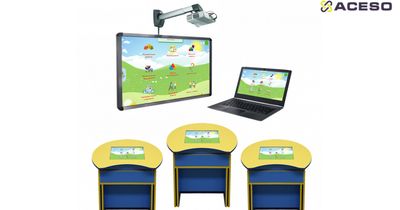 Интерактивный класс для ДОУ (ноутбук, инт.доска, 3 парты)