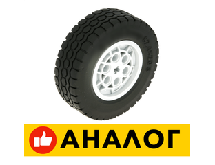 Wheel 43.2mm D. x 18mm - Flush Axle Stem with Black Tire 62.4 x 20 S ...