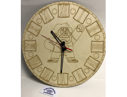 Часы "Вселенная Стивена" (дерево, диаметр 24 см)