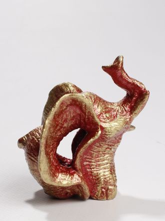 СУВЕНИР "Слоненок красный 4" золотистый