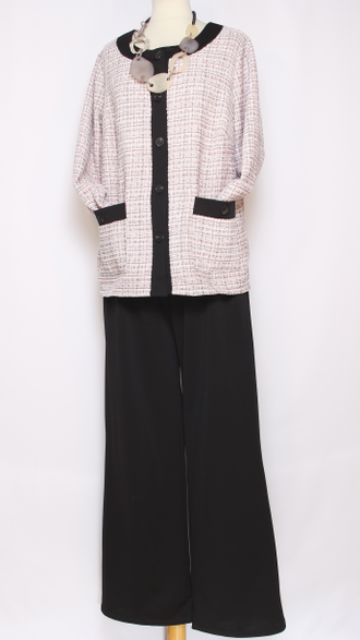 КОСТЮМ БРЮЧНЫЙ "Твид" чайная роза р.52,54,56