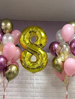 Сет "Сакура" (30 шариков + 1 цифра)