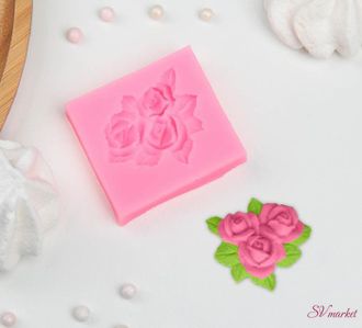 Молд силиконовый «Букет роз», 4,5×5 см