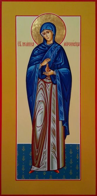 Иоанна Мироносица, Святая Праведная. Рукописная мерная икона.