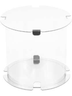 Коробка-тубус для торта прозр. (белая, Д250*280мм)