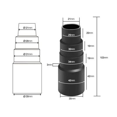 АДАПТЕР/ПЕРЕХОДНИК ДЛЯ ПЫЛЕСОСА РЕЗИНОВЫЙ 21-42 ММ