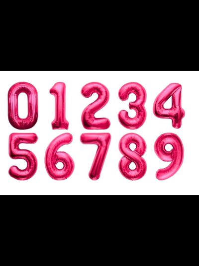 Фольгированные цифры розовые