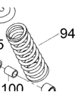 Пружина заднего амортизатора оригинал BRP 25065/M25065  для BRP LYNX/Ski-Doo