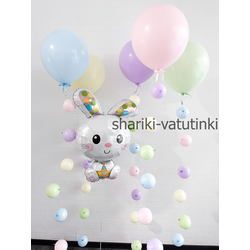 Шары цепочки с пузырями макарун и фигура (6шт)