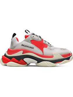 Кроссовки Balenciaga Triple S серо-красные