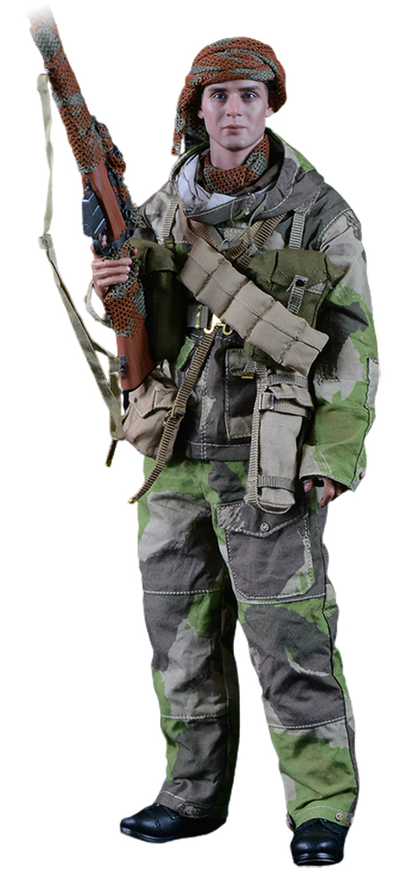 ТРЕСНУЛ УГОЛОК - Британский коммандо-снайпер времен Второй Мировой - КОЛЛЕКЦИОННАЯ ФИГУРКА 1/6 WWII British Commando Sniper 1944 (UD9018) - UJINDOU