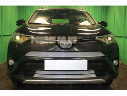 Защита радиатора Toyota Rav 4 2015-2019 chrome верх PREMIUM