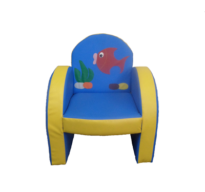 Мягкое каркасное кресло с аппликацией