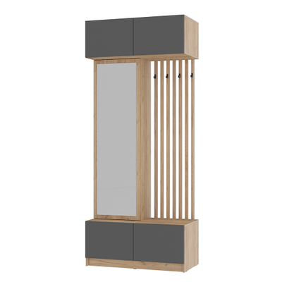 Прихожая Багира ПР-03 крафт /графит (Мебелони)