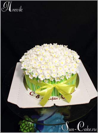 Торт с цветами на 8 марта (Вес 4 кг.)