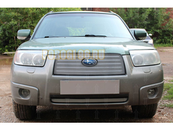Защита радиатора Subaru Forester II 2005-2008 chrome верх