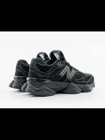 New Balance 9060  White Stitching Triple Black