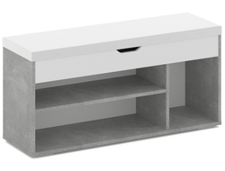 Тумба для обуви Аризона с нишей Ателье светлый, белый (вайт)