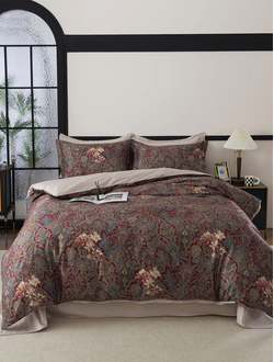 Постельное белье мако-сатин полутороспальное 150x200x1 180x230x1 50x70x2 TIS04-904