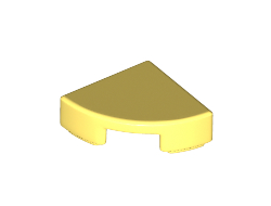 Tile, Round 1 x 1 Quarter, Bright Light Yellow (25269 / 6228969)