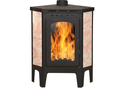 Печь-камин Бавария угловая с плитой, Экокамин (Россия)