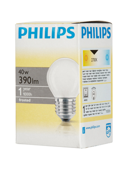 Электрическая лампа Philips шарик/матовая 40W E27 FR/P45 (10/100)