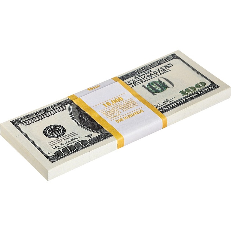ШУТОЧНАЯ ПАЧКА КУПЮР 100$. Купюры банка приколов сто долларов. Купить ...